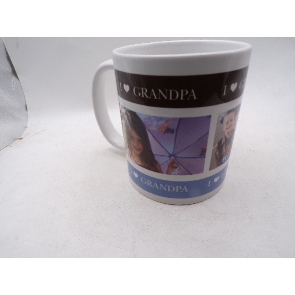 Shutterfly I Heart Grandpa Custom Photo Collage Ceramic Coffee Mug White 11oz